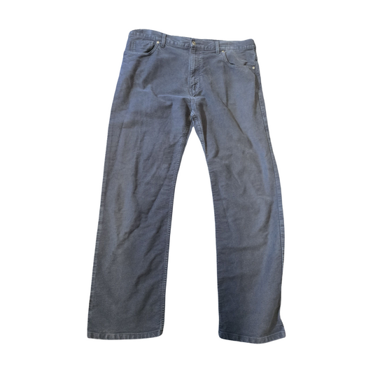 Blue Harbour Men’s Navy Chinos – Straight Leg – High Waist – 38W 33L Cotton