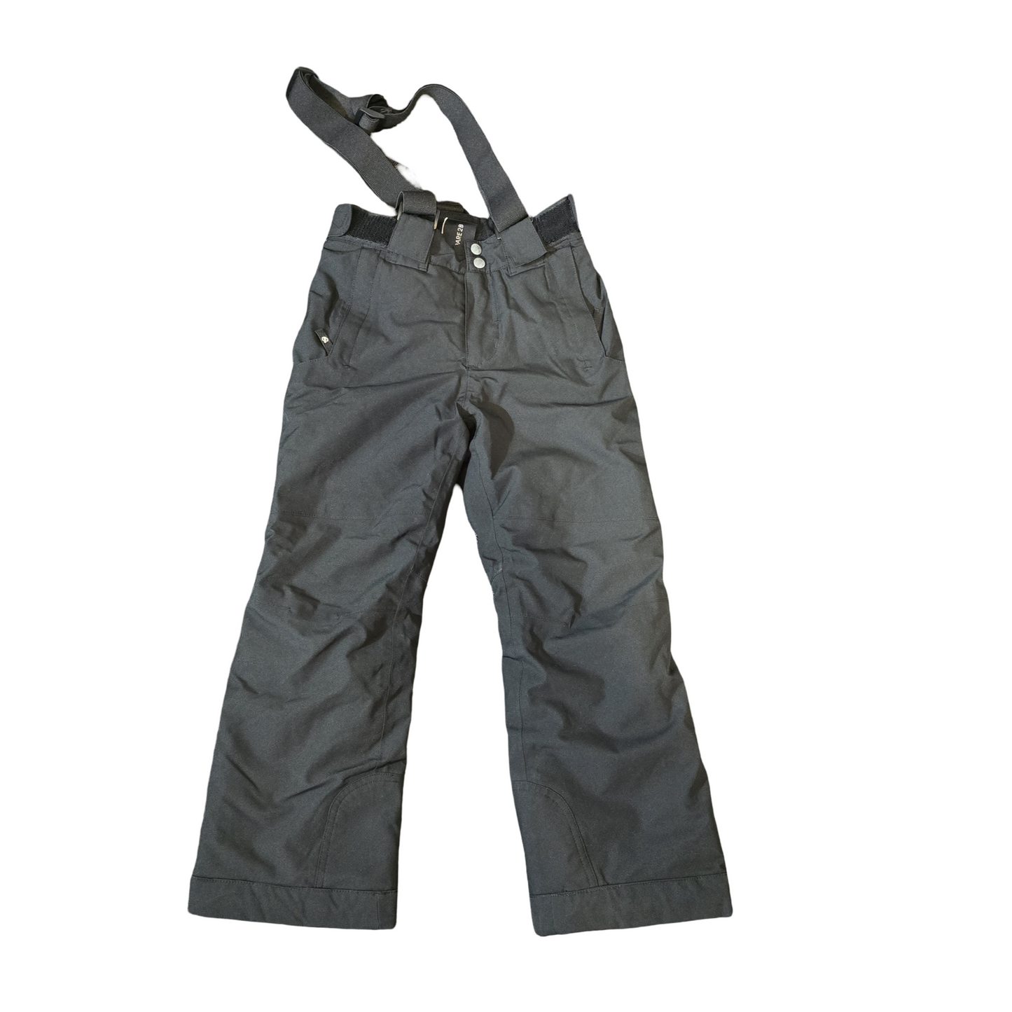Dare2b Black Waterproof Fleece-Lined Trousers – Removable Braces – Boys 7-8yrs