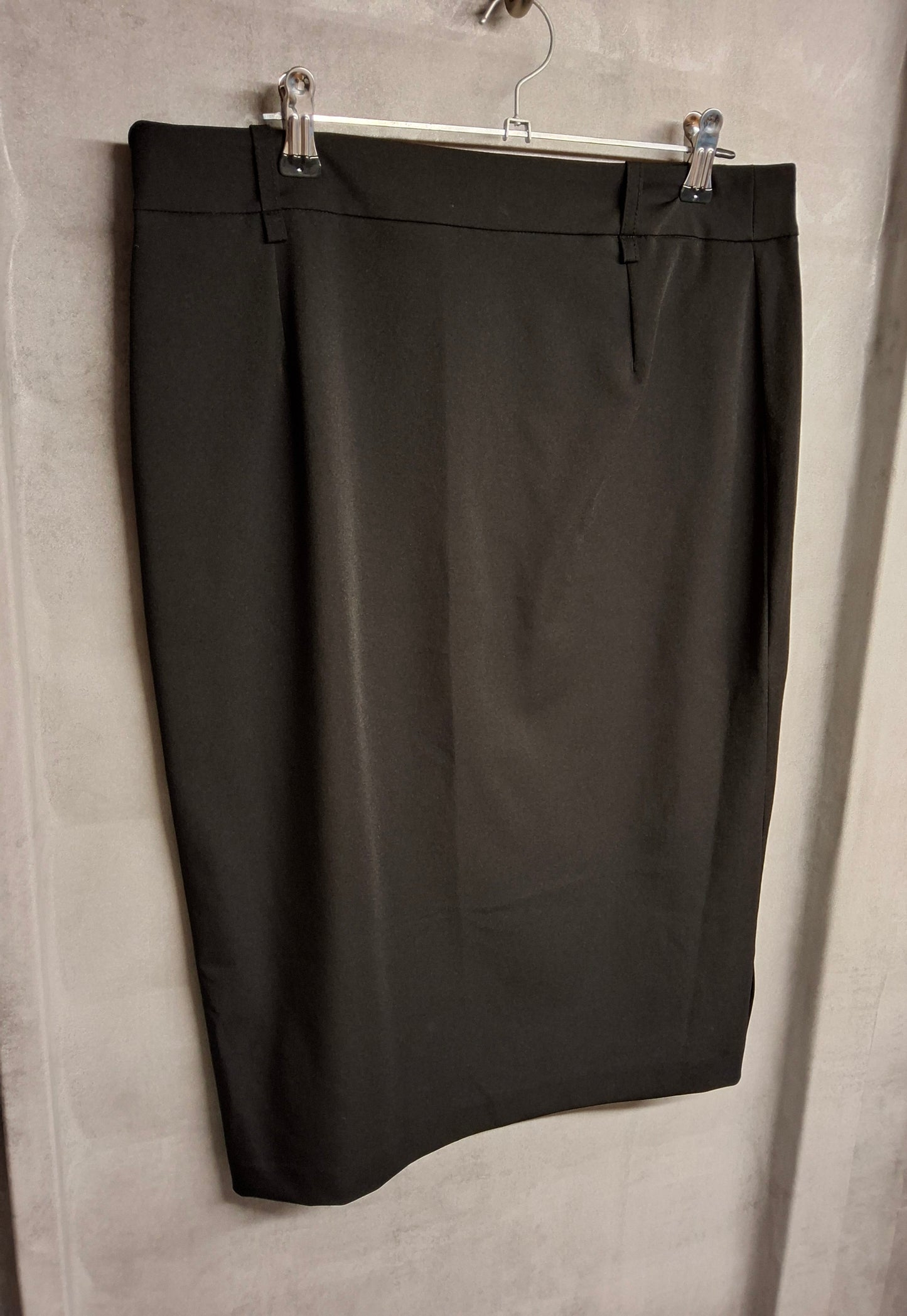 Mango Black Bodycon Work Skirt | Size 12 | Knee-Length