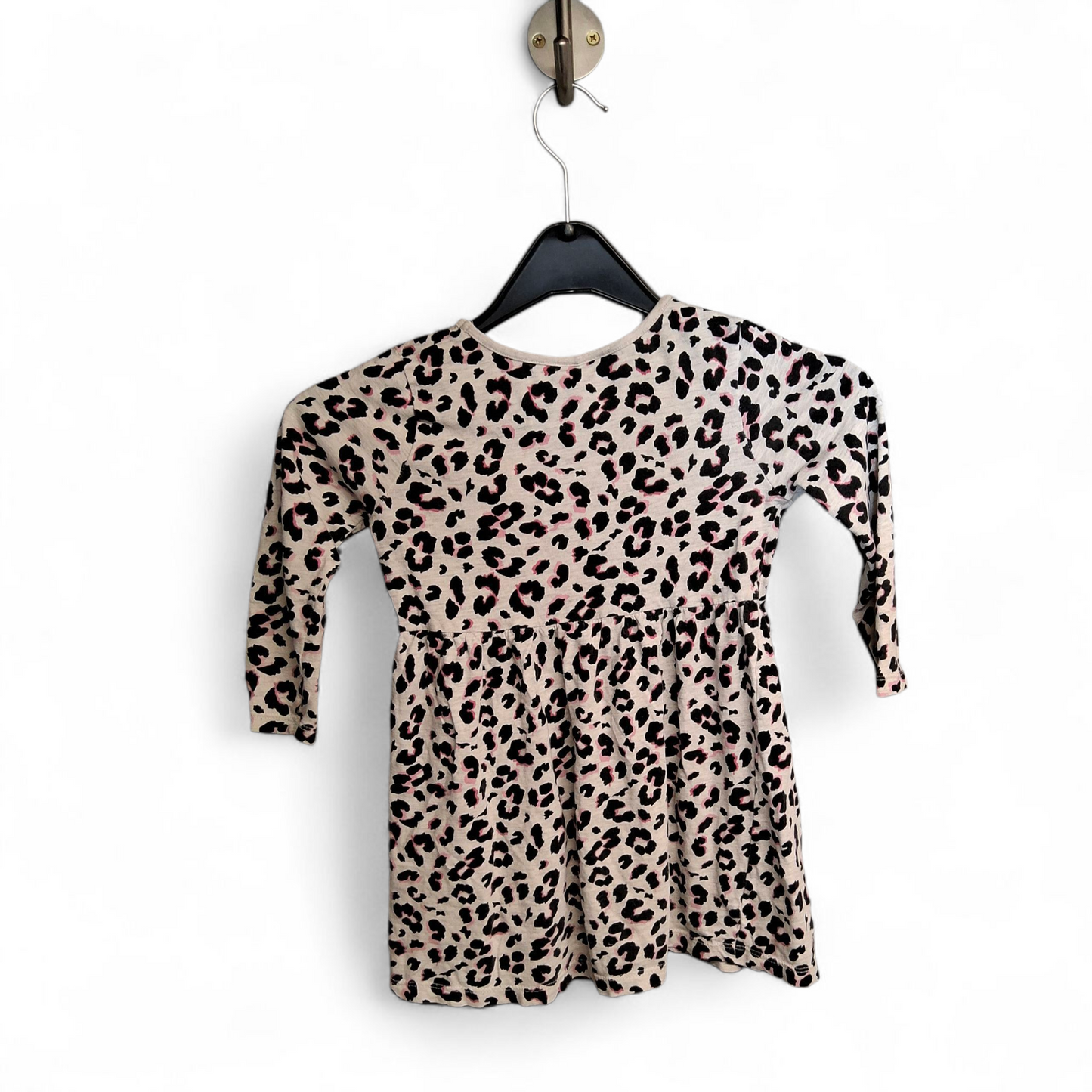 Matalan Grey, Black & Pink Animal Print Dress – Girls 4 Years – 100% Cotton