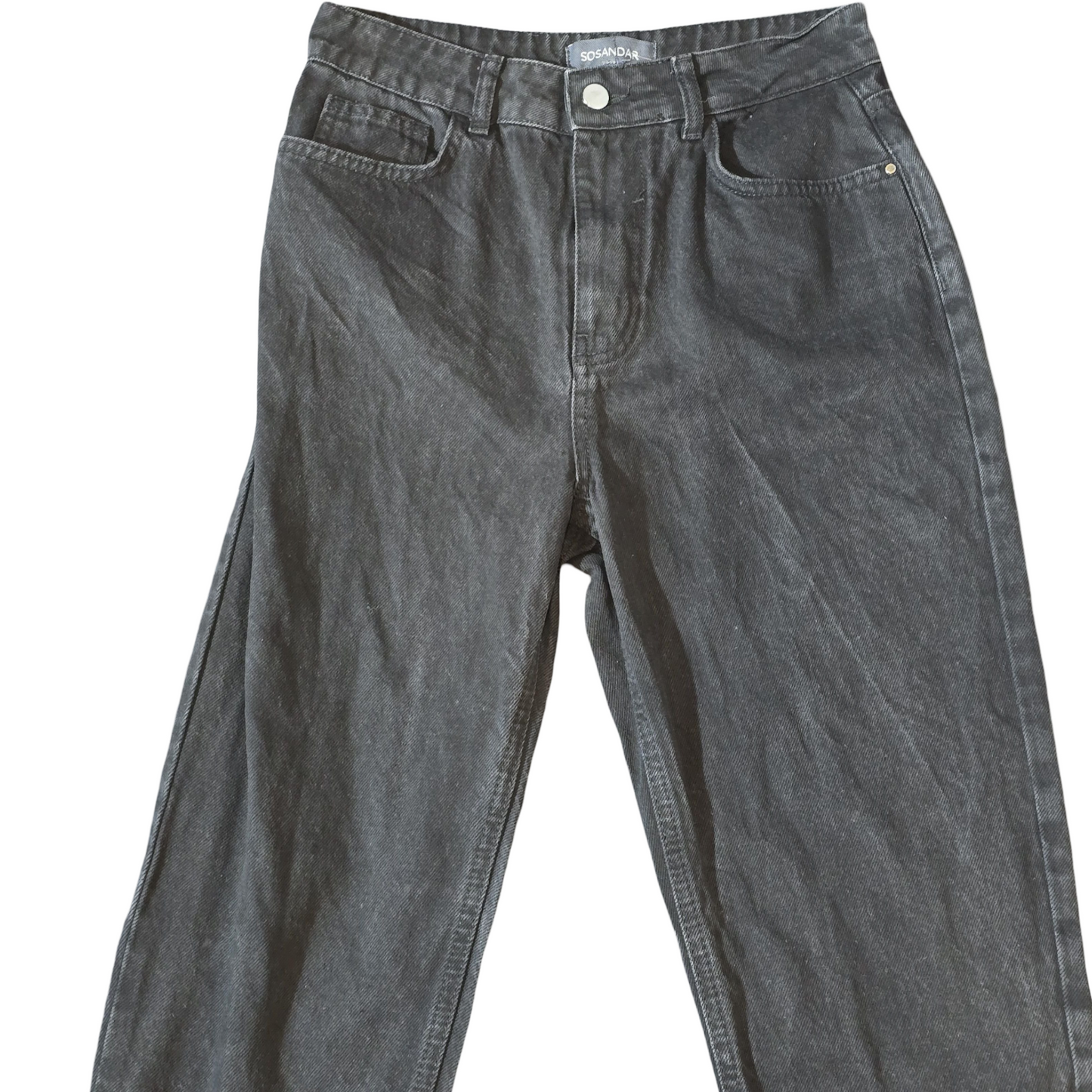 Sosandar Black Slim Fit High-Waisted Jeans – Size 8 Short