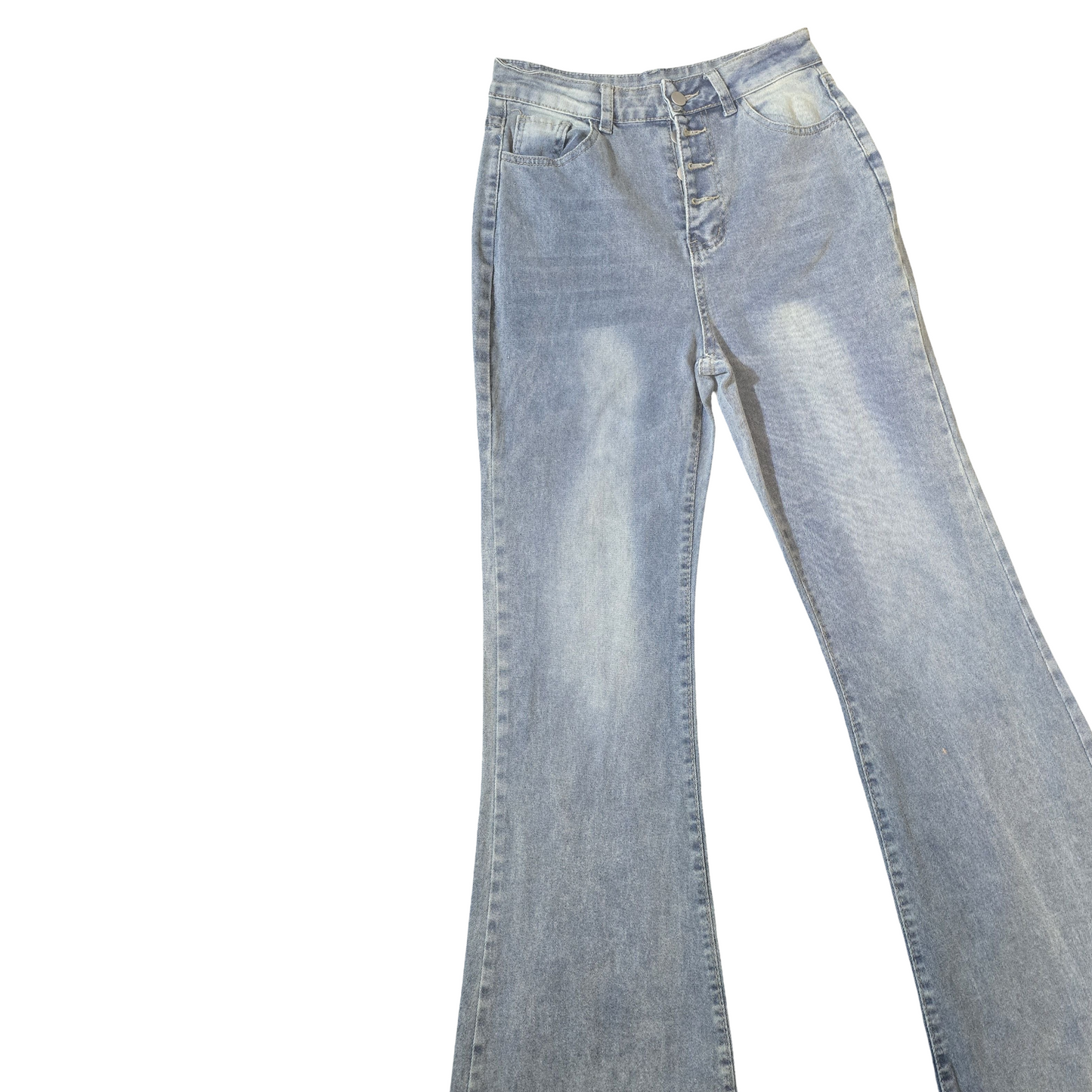Light Wash Flared Jeans – Size 6/8 – Retro Cut, Future Favourite