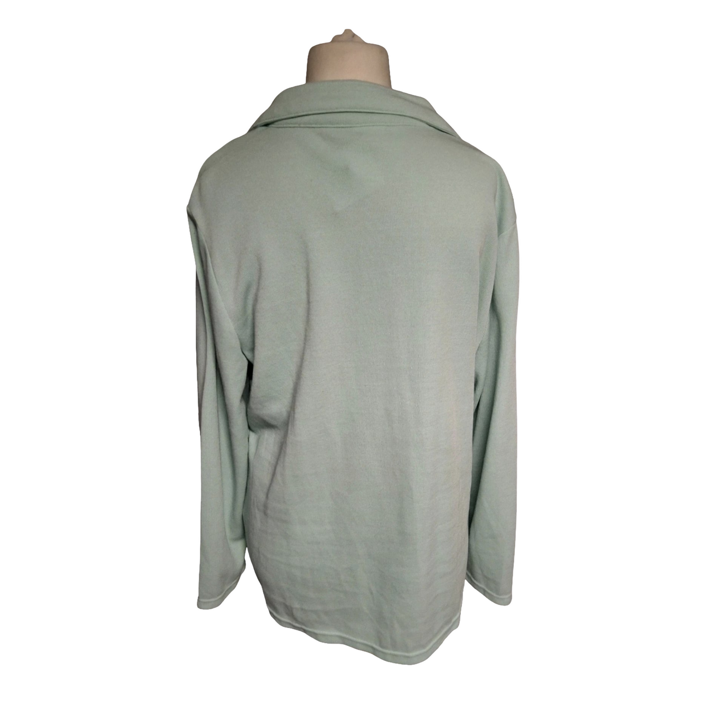 Damart Mint Green Zip-Up Jumper – Size UK size 18/20