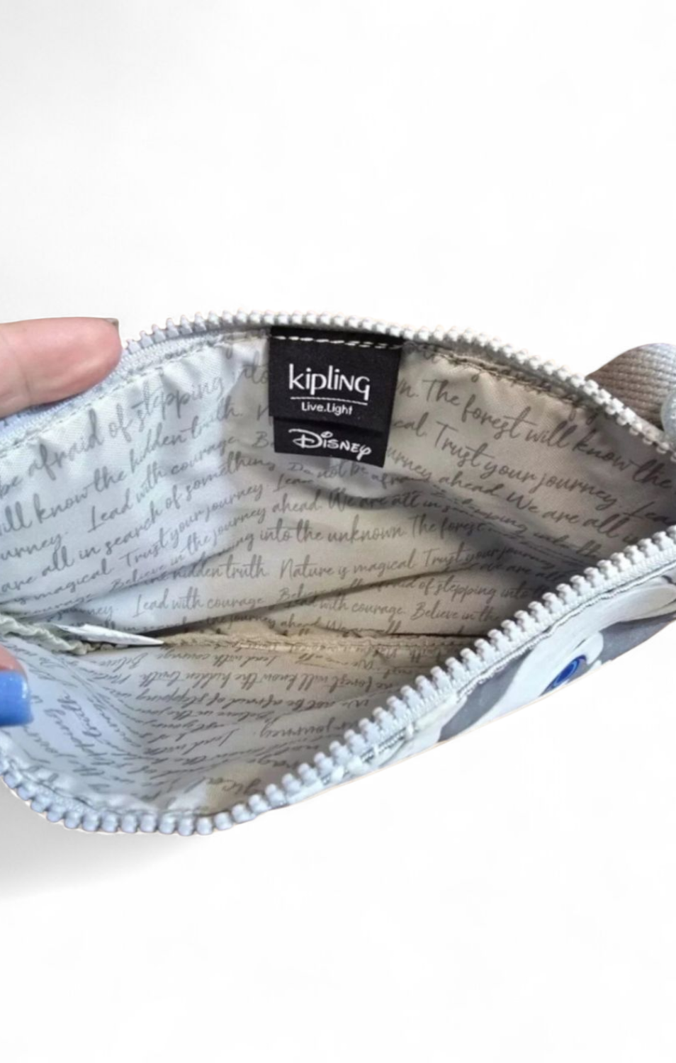 Kipling Frozen 2 Silver Shoulder Bag – Kids, Zip Close, Charm, New with Tags, 9"x7"