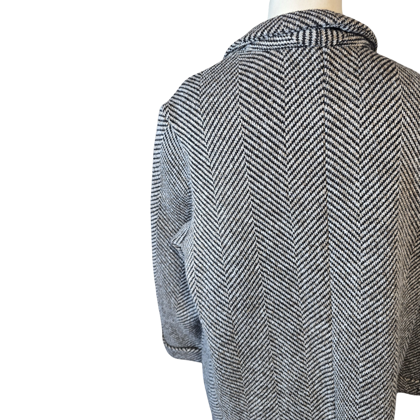 Matalan Black & Grey Midi Blazer Jacket – Size 18