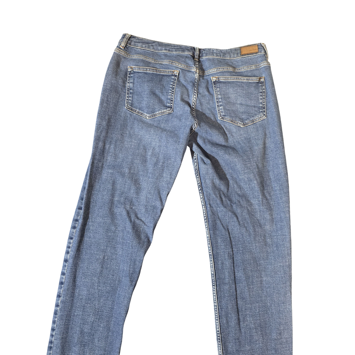 Jigsaw Blue Denim Hampton Slim Boyfriend Jeans – W32 L28 – UK 14 – Cotton & Lyocell