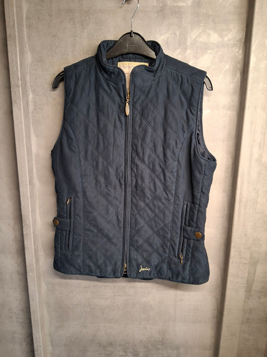 Joules Navy Quilted Gilet – Size 12 – Country Chic Layering 
