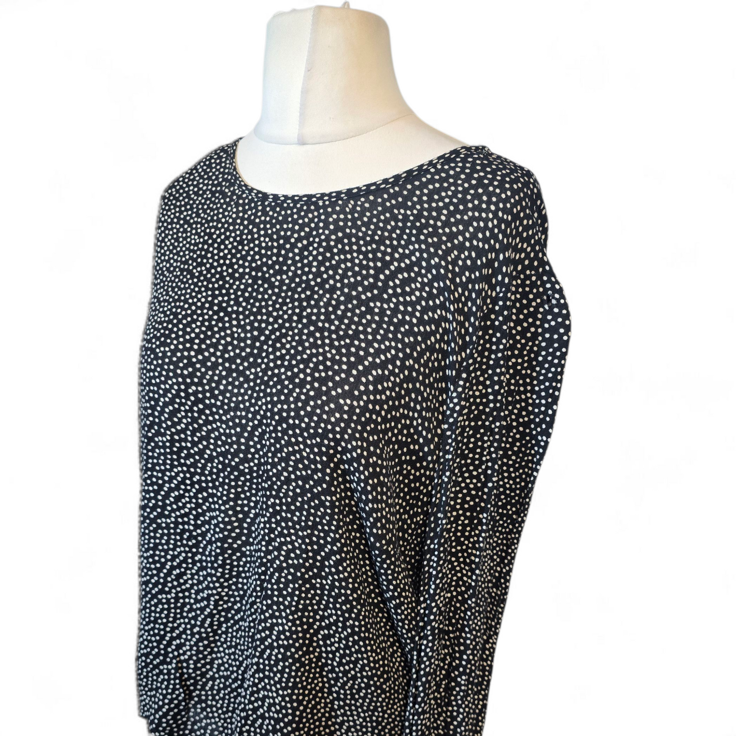 Red Herring Black & White Polka Dot Top – Size 14