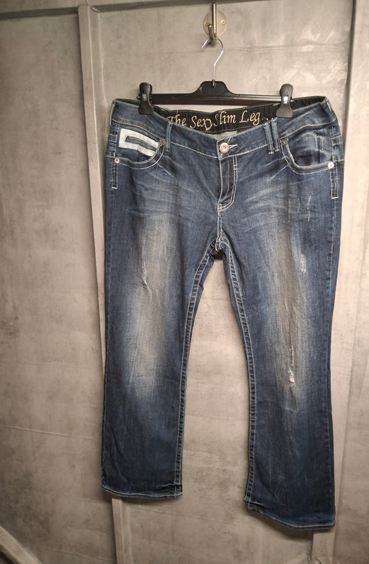 Next Y2K “The Sexy Slim Leg” Distressed Flared Jeans – Size 20 Reg
