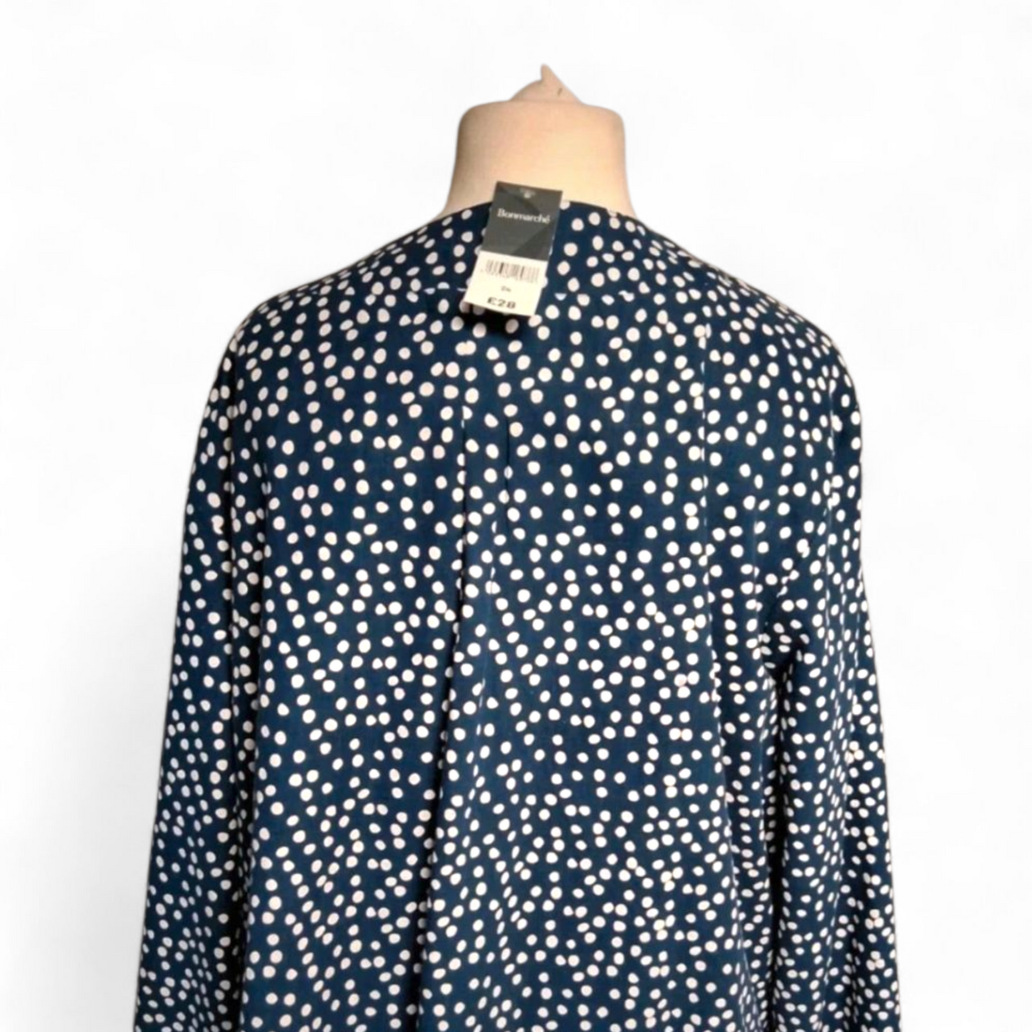 Bonmarché Navy Spot Print Blazer – Size 24 – NWT RRP £24