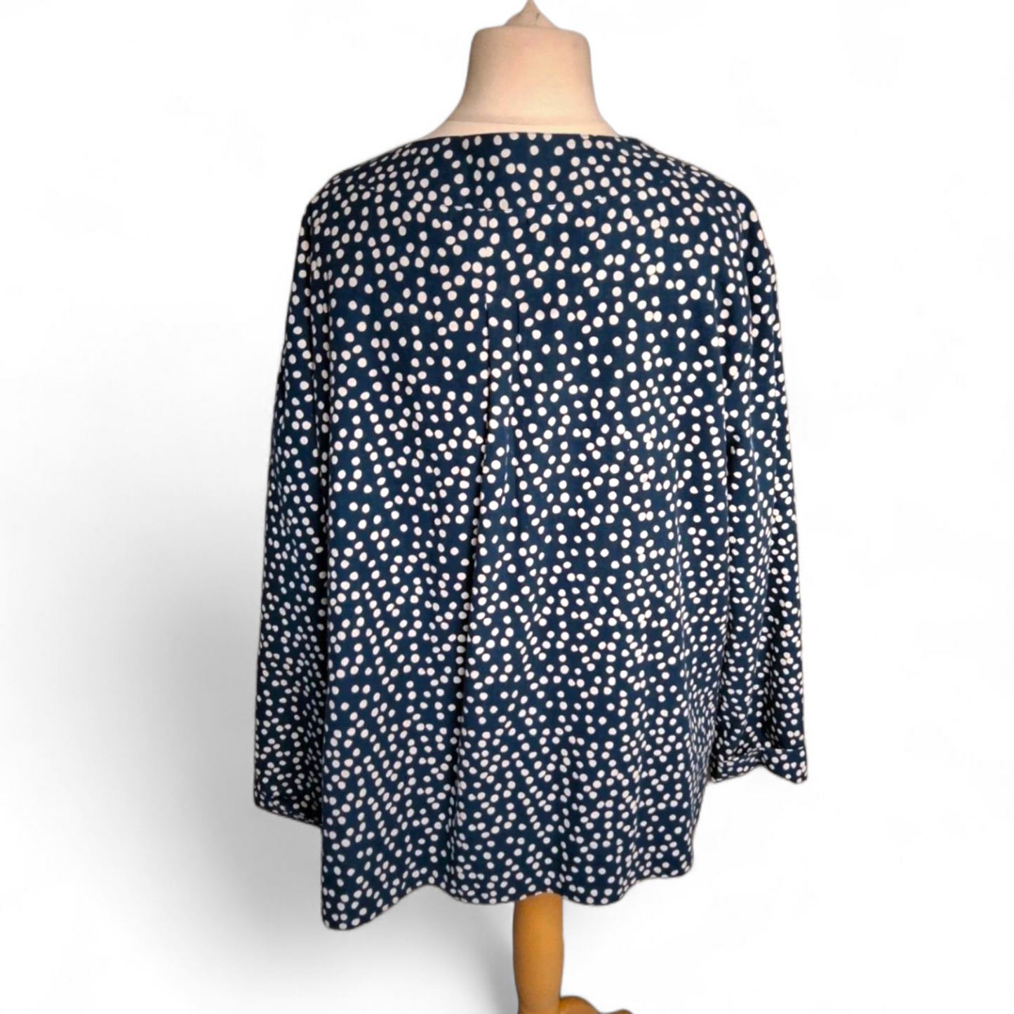 Bonmarché Navy Spot Print Blazer – Size 24 – NWT RRP £24