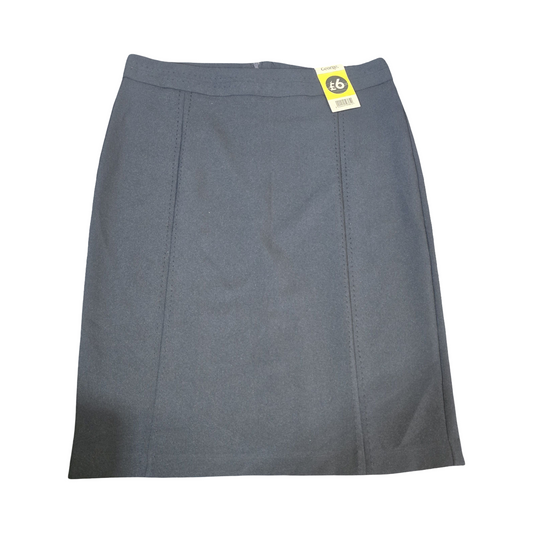 George Navy A-Line Knee Length Skirt – Size 12 – 100% Polyester – NWT