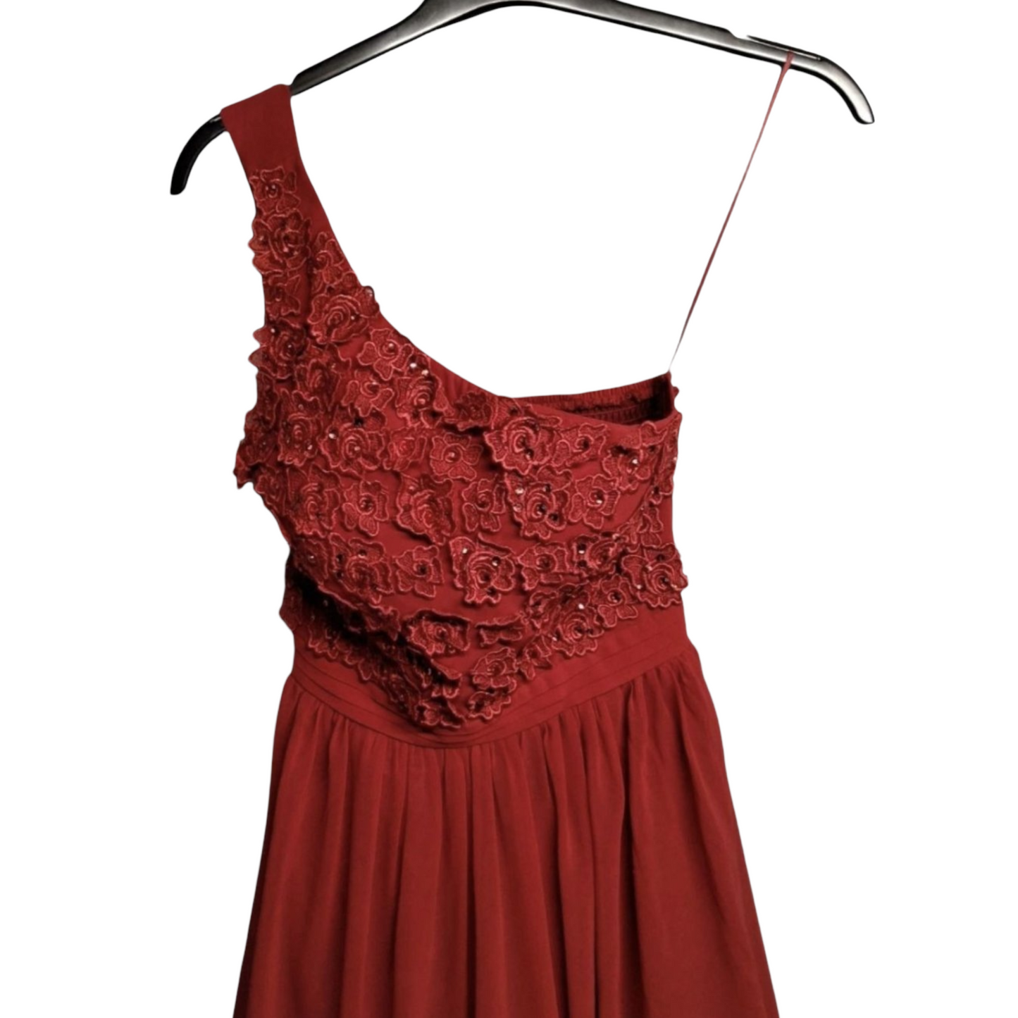 Little Mistress Red One-Shoulder Embellished Mini Dress – Size 6 – NWT