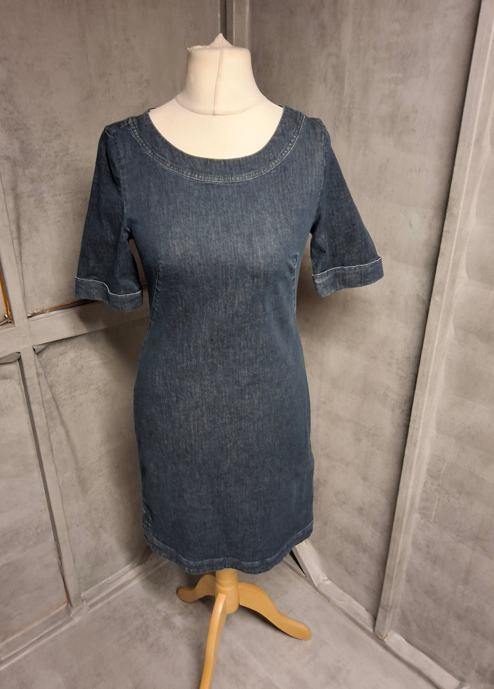 Boden 100% Cotton Denim Dress with Back Zip – Size 10R
