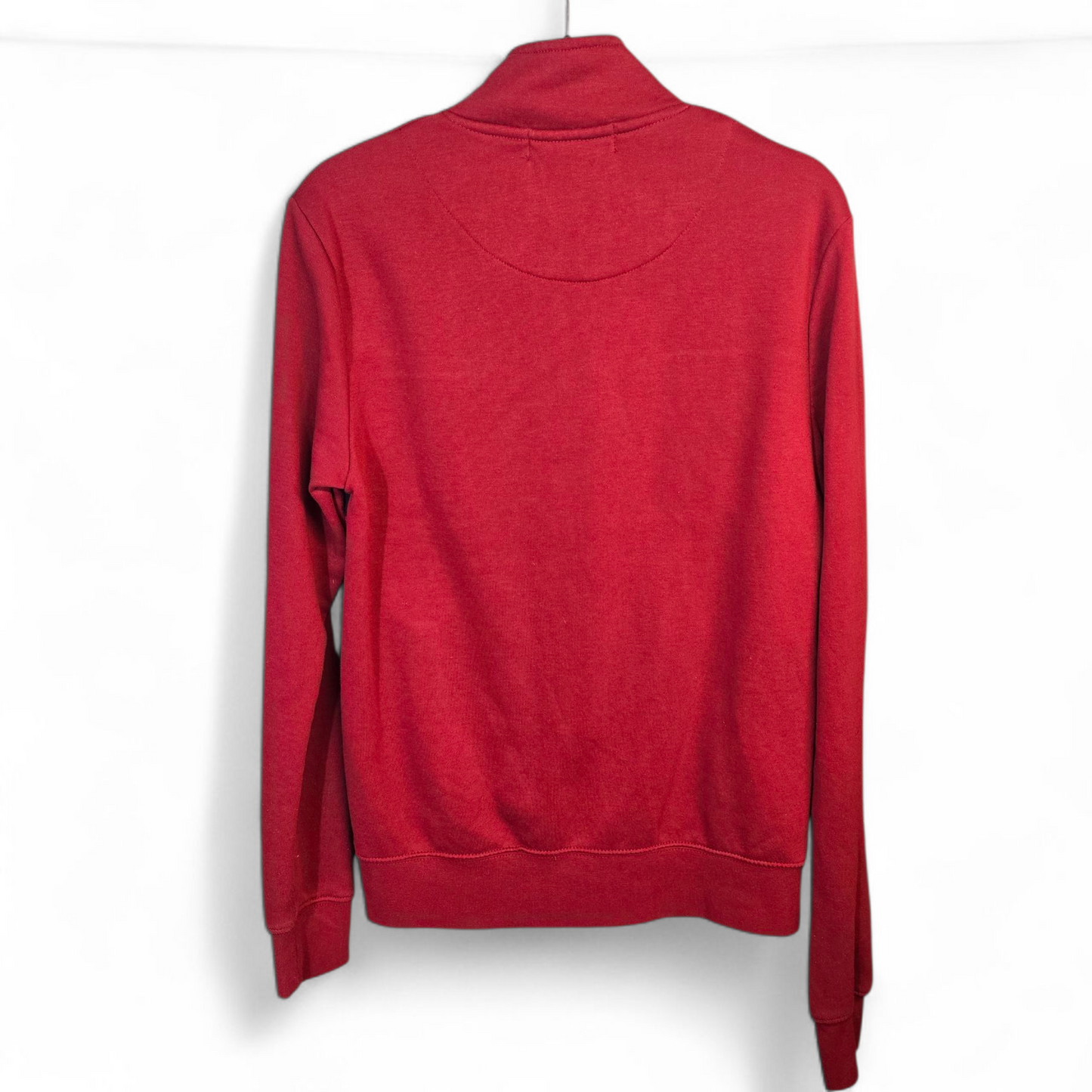 Primark Red Zip-Up Jumper with Pockets – ‘Future Projects’ – Men’s XS