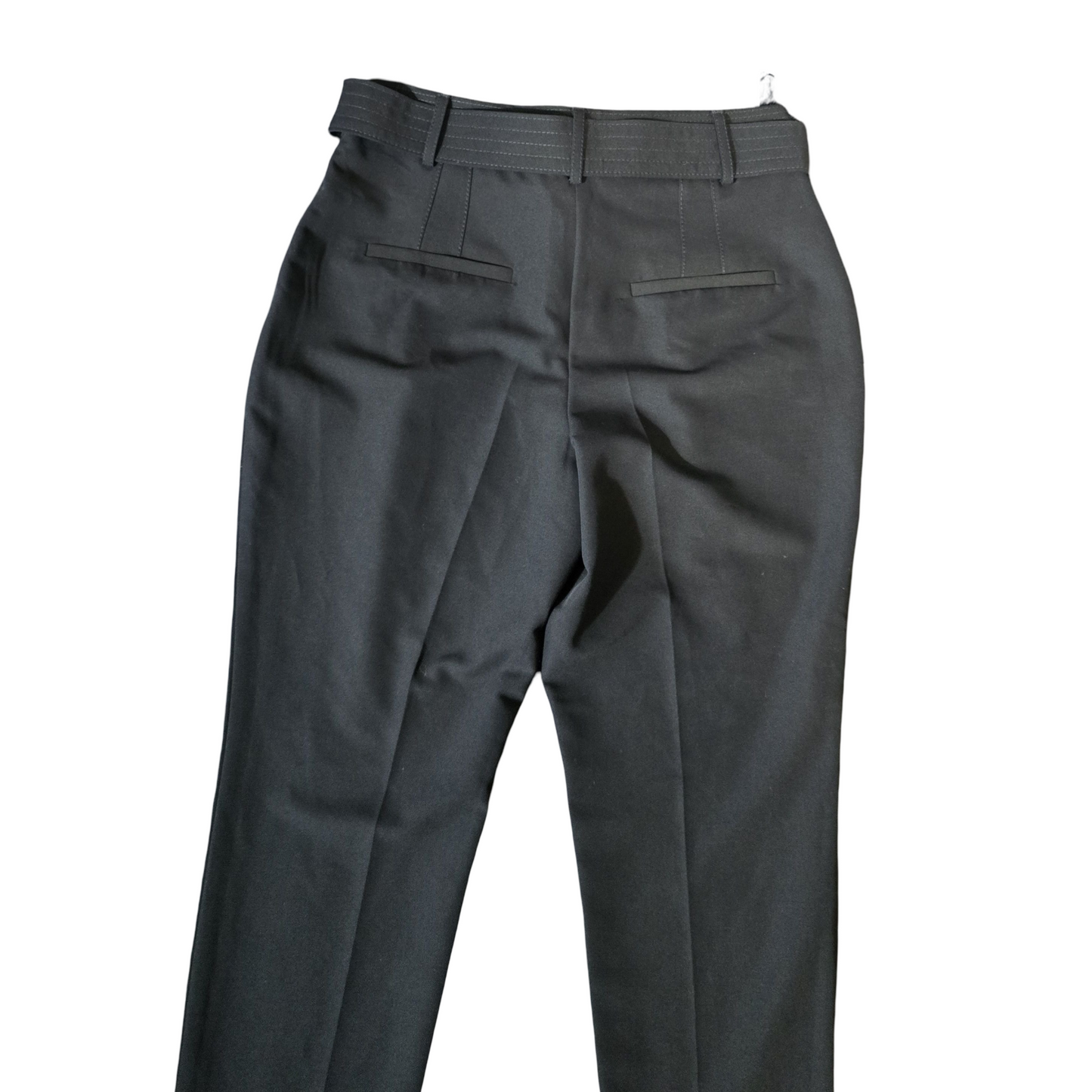 Next Petite Black Slim Leg Trousers with Belt – Size 12