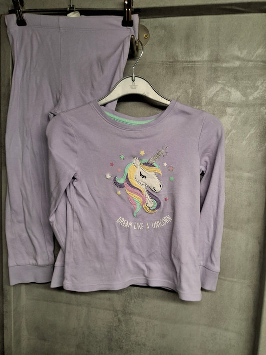 F&F Purple Unicorn Pyjamas – Girls 4-5 Years – 100% Cotton