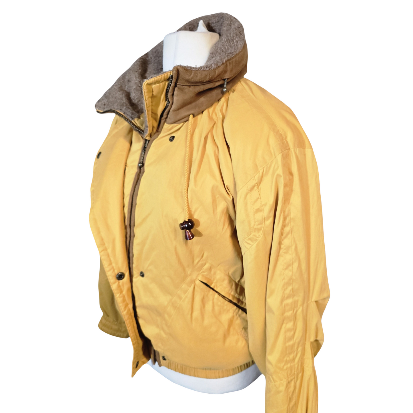 SunIce Yellow Winter Jacket – Fleeced Collar, Foldaway Hood & Thermal Insulation – Size 10