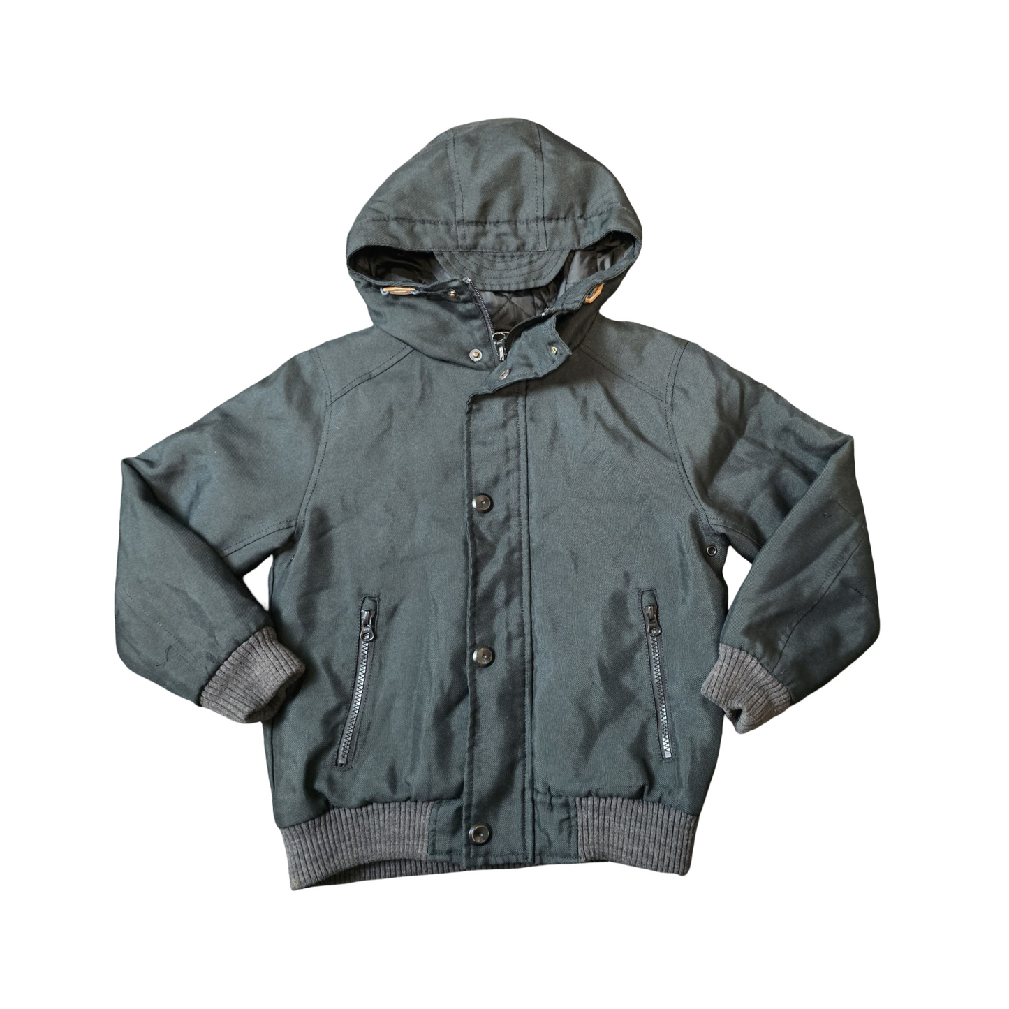 Next Black Hooded Winter Coat – Age 8 – Warm, Cosy & Ready for Winter Boys