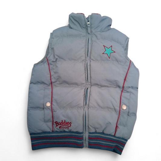 Buddies by Shires Blue Padded Gilet – Boys 5–6 Years – 100% Nylon Lined