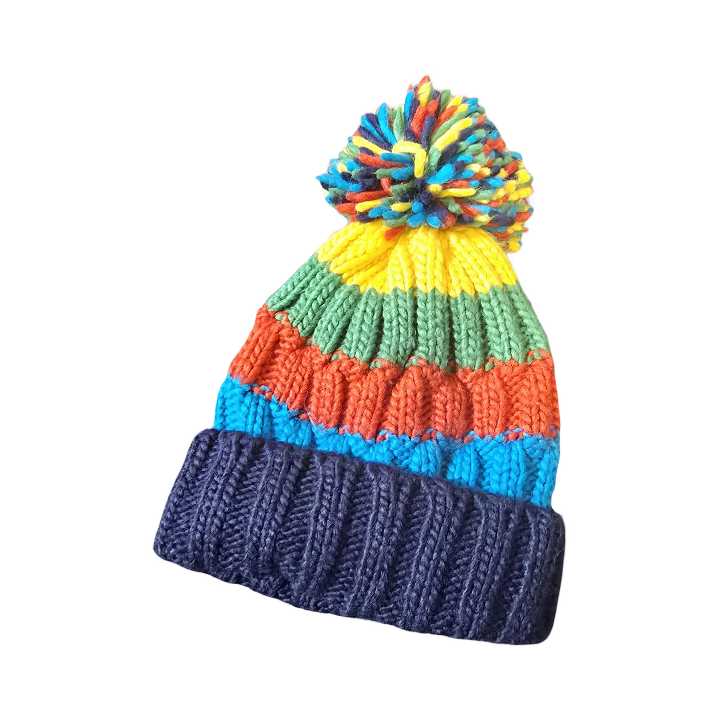 Mothercare Multicoloured Knit Pom Pom Hat – Boys 3-6 Years