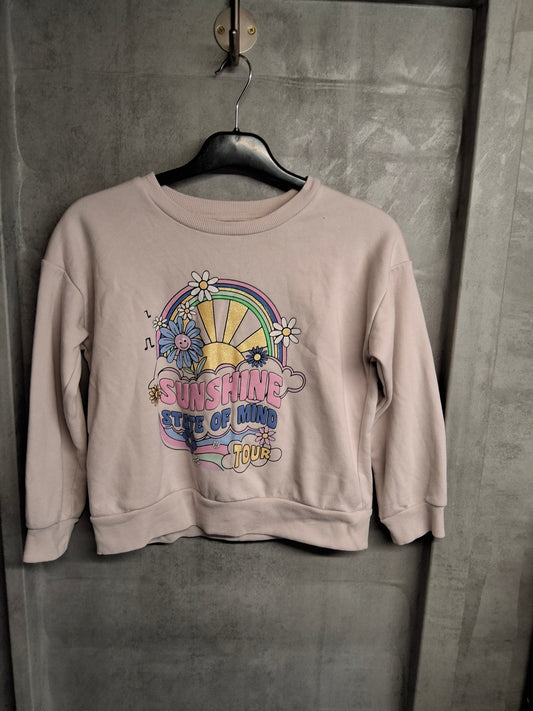 George Pink Jumper – Girls 8-9 Years – Cotton & Polyester – Sunshine Graphic Print