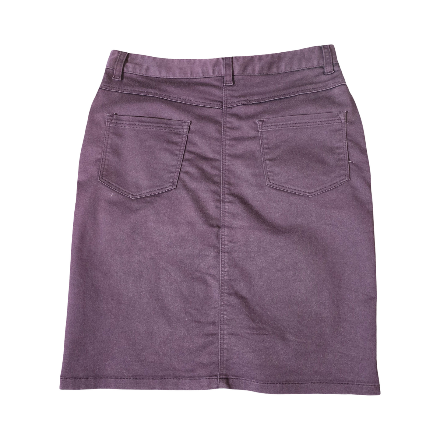 Rohan Purple Denim Skirt – Size 8 – Knee-Length Casual Wardrobe Essential with Pockets
