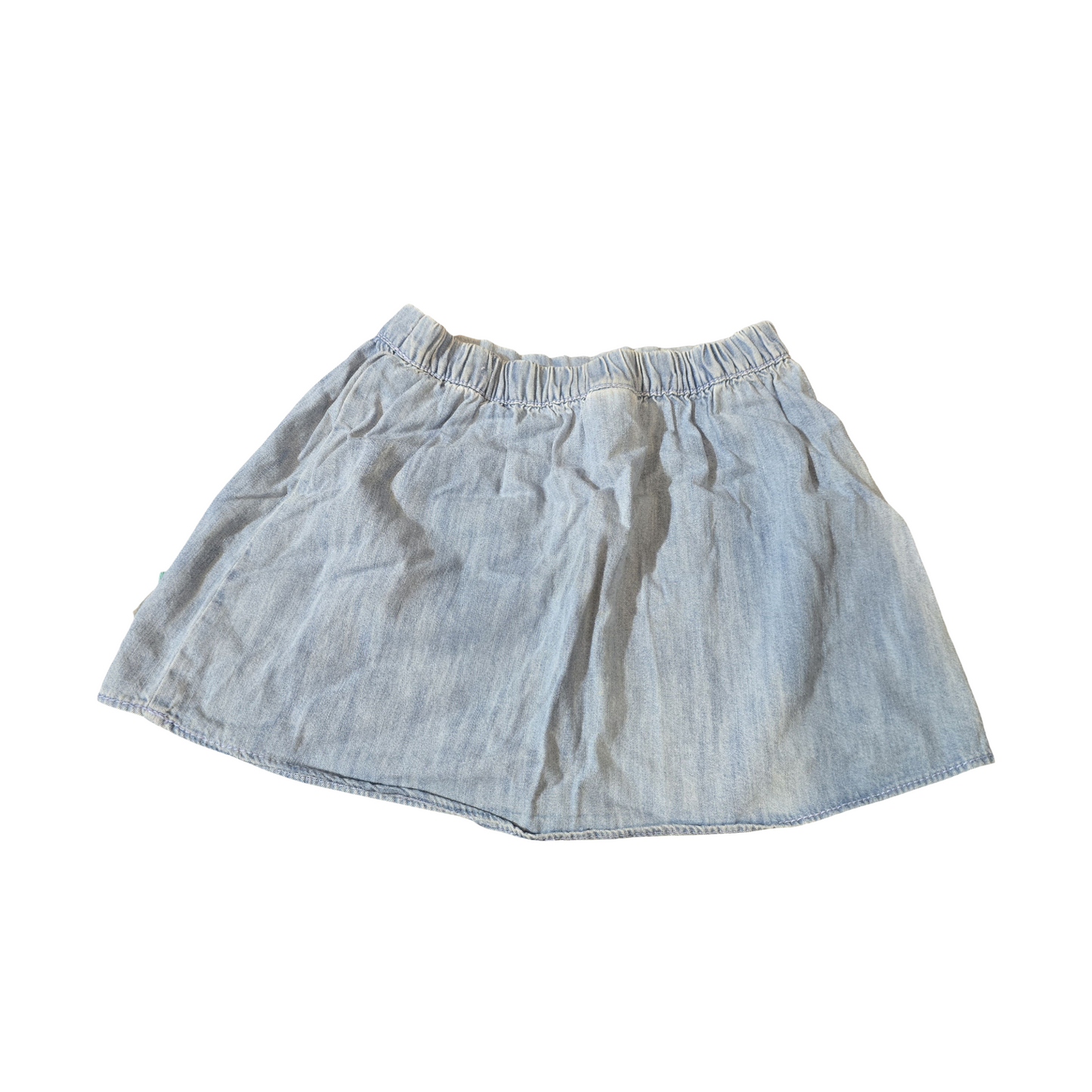 Next Girls Denim Skirt – Age 2–3 Years – 100% Cotton – Unicorn & Rainbow Embroidery