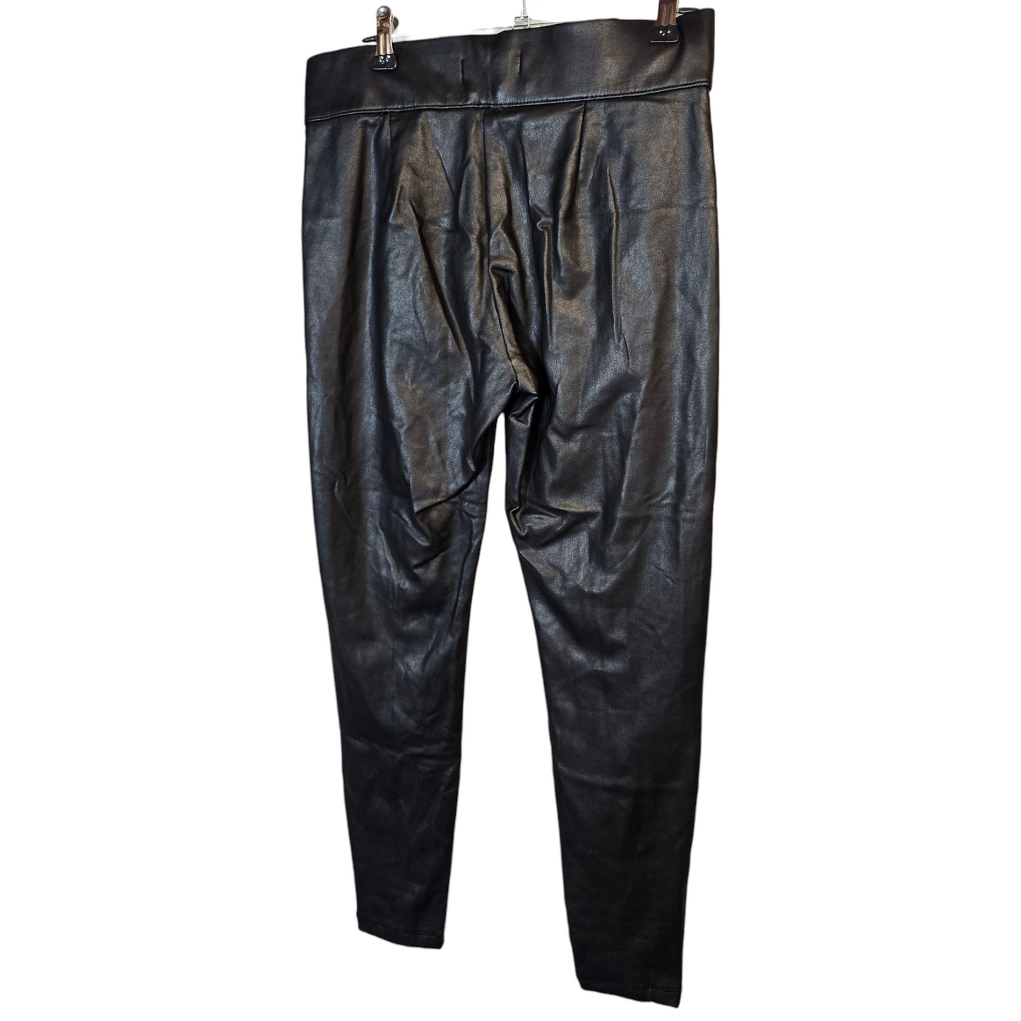 Marks & Spencer Black Faux Leather Skinny Leggings – Size 10 (Regular)