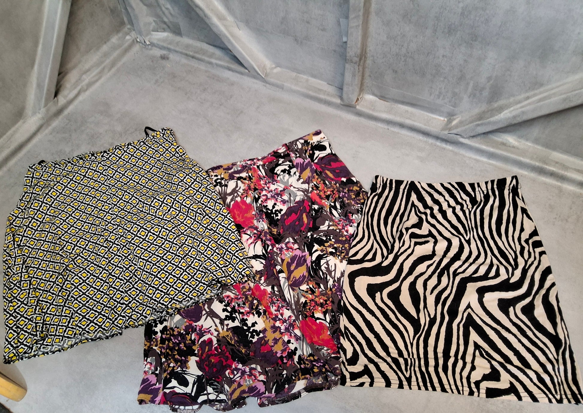 Mini Skirt Bundle Size 8 – PLT, George & Dorothy Perkins – Floral, Geo & Zebra Print