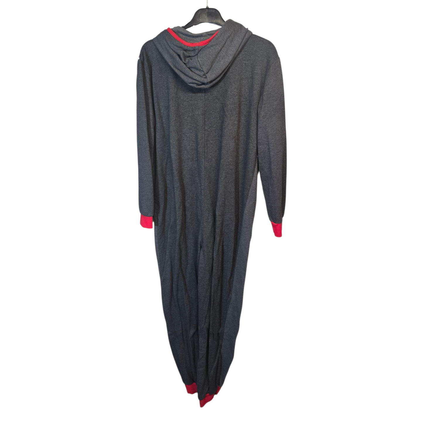 Avenue Grey & Red Christmas Onesie – Size 12/14 – Hooded Zip-Up Festive Loungewear