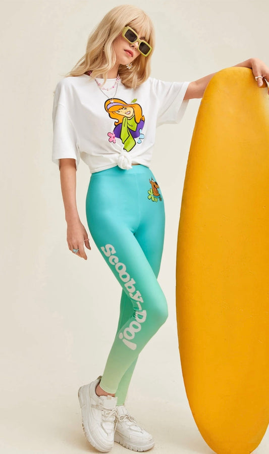 Scooby-Doo Where Are You? On My Legs, Obviously – Shein Cartoon Leggings (M / Size 10–12)