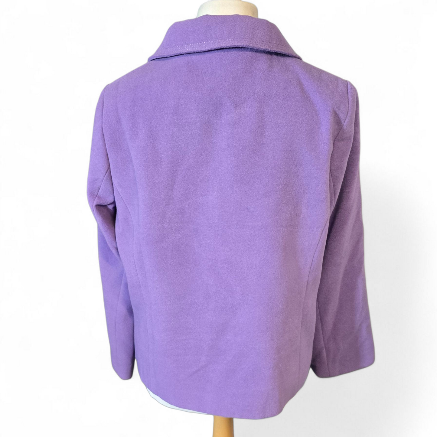 BM Lilac Pea Coat – Size 16 – Button Close & Pockets