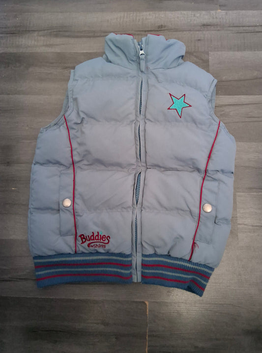 Buddies by Shires Blue Padded Gilet – Boys 5–6 Years – 100% Nylon Lined
