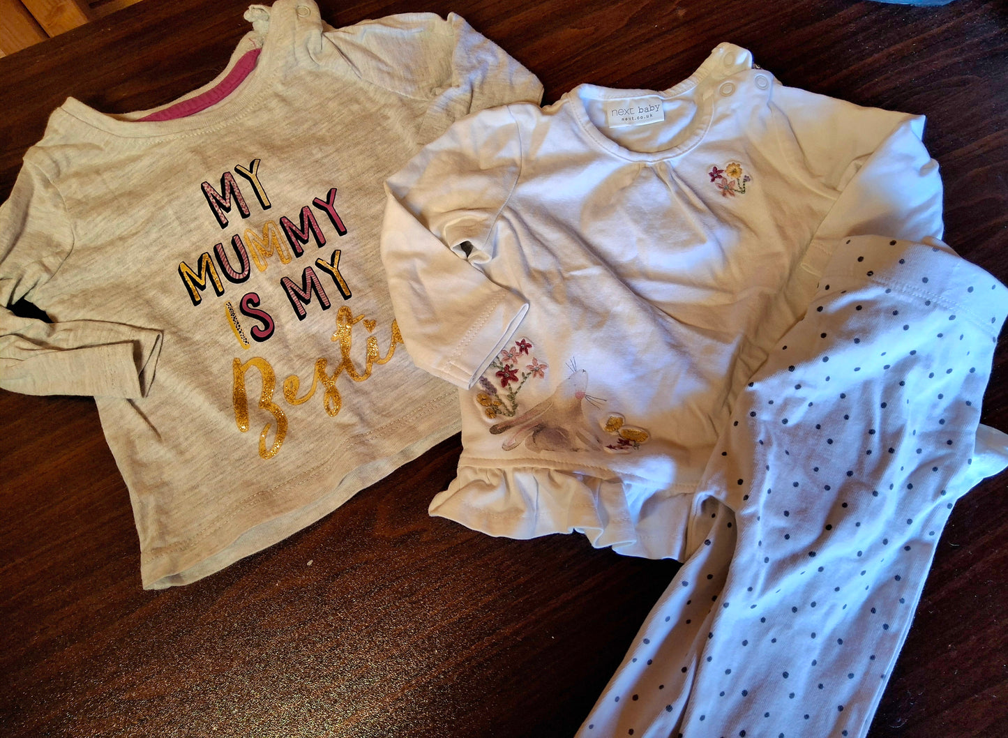 Girls Bundle – Newborn/0–3 Months – 2 Tops & Leggings – Primark, Next & George
