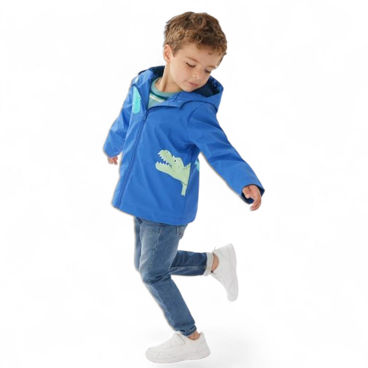 Marks & Spencer Blue Dinosaur Rain Jacket – Age 4–5 Years