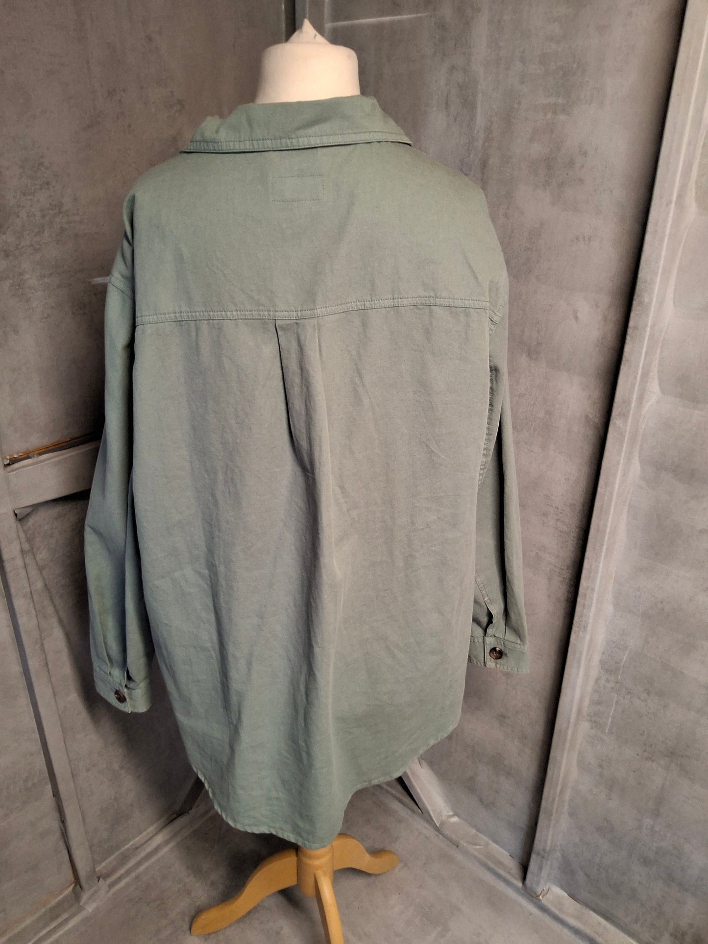 Joules Khaki Green Cotton & Linen Blend Shacket – Size 14