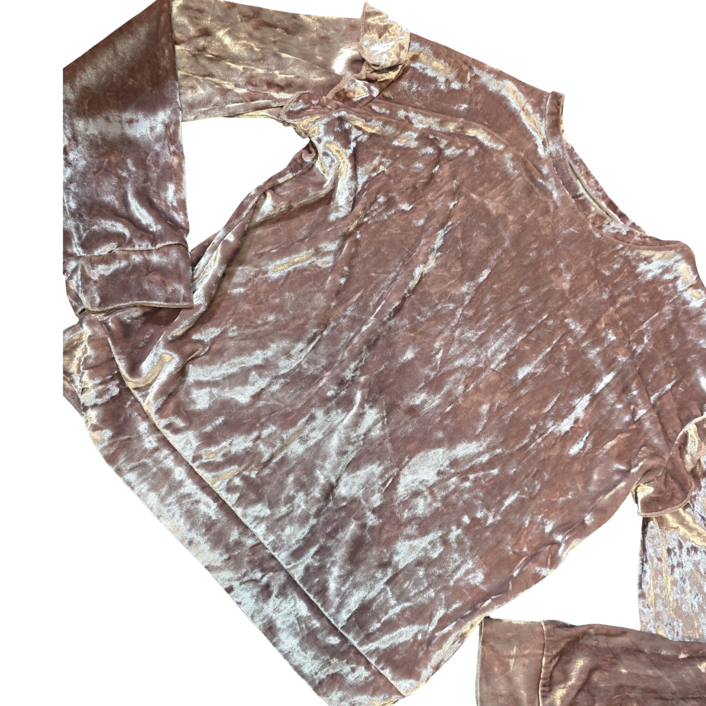 Matalan Girls Pink Velvet Long Sleeve T-Shirt – Age 10 Years