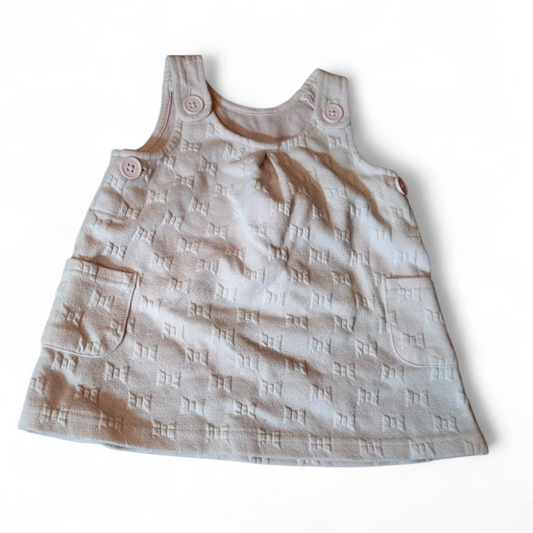 Matalan Girls Light Pink Pinafore Dress – 3–6 Months – Cotton Blend 👶🌸