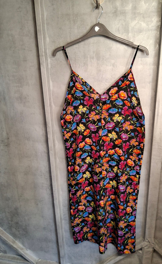 Topshop Floral Cropped Flared Jumpsuit | Size 10 | Multicolour Magic 🌸