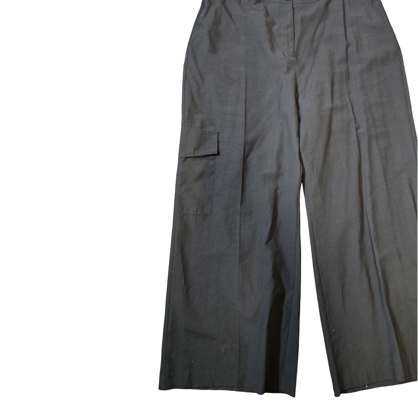 George Wide-Leg Black Trousers – Size 24 & Serving Drama