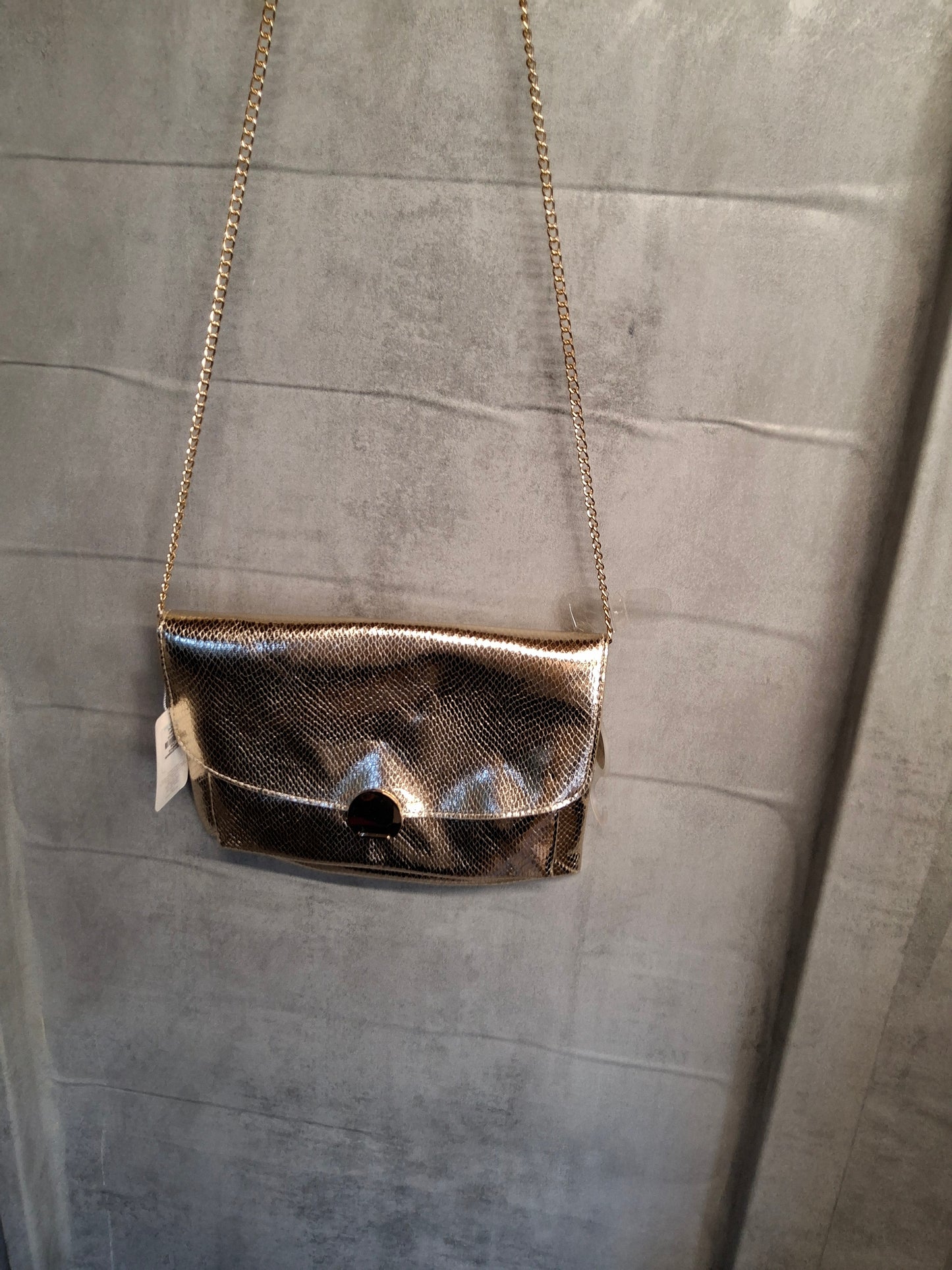 Primark Gold Croc-Style Shoulder Bag