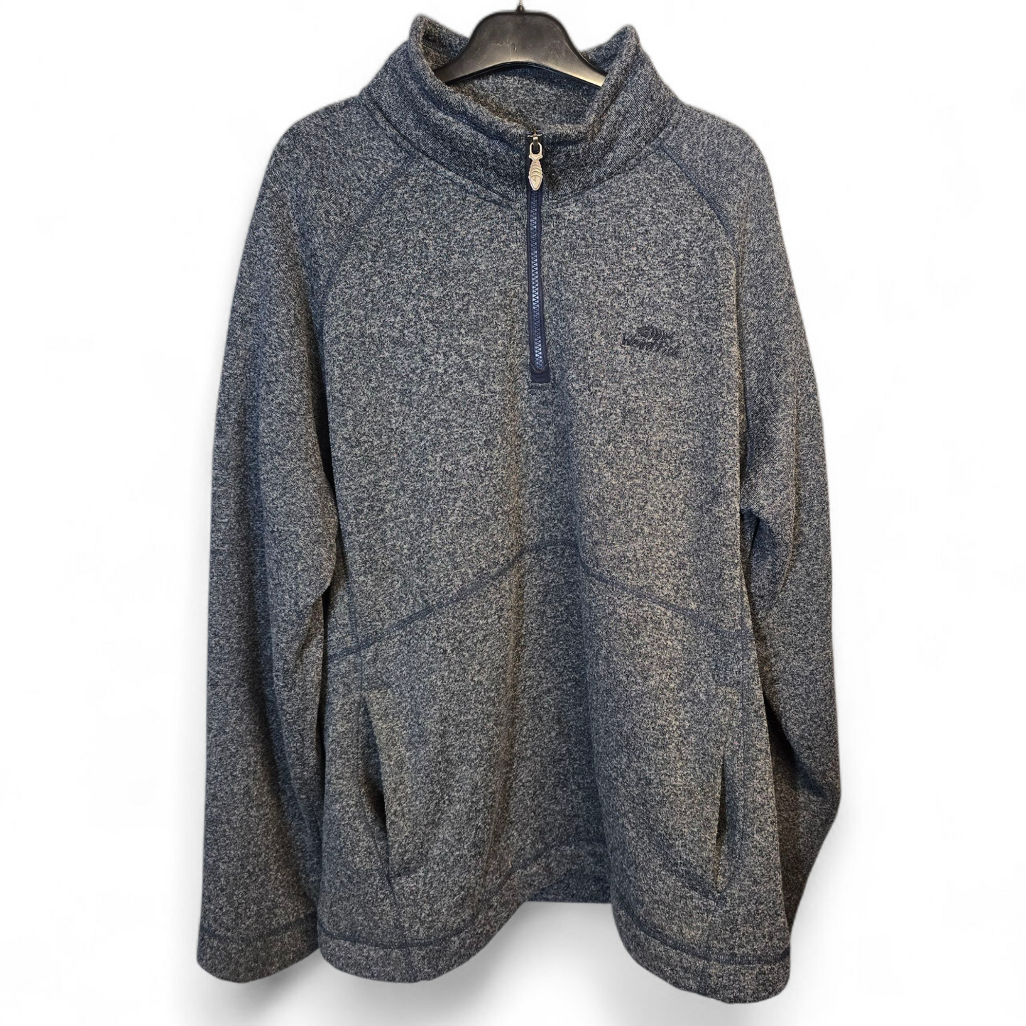 Weird Fish Navy/Grey ¼ Zip Thick Fleece Jumper – Men’s Size XL – Pockets & Logo