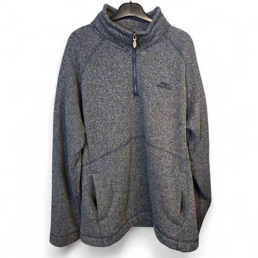 Weird Fish Navy/Grey ¼ Zip Thick Fleece Jumper – Men’s Size XL – Pockets & Logo