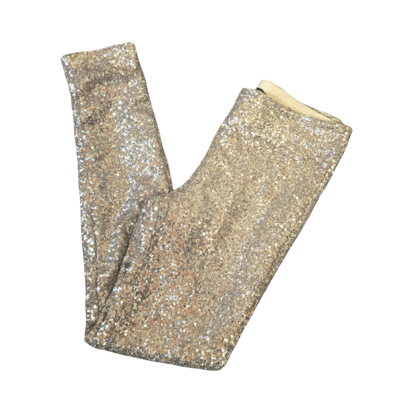 H&M Gold Sequin Skinny Leggings – Size 6