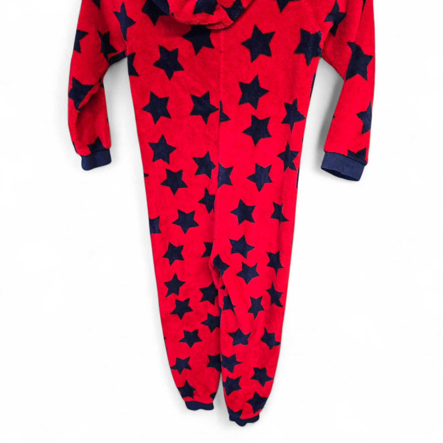 George Boys Red & Navy Star Fleece Onesie – Age 7–8 Years