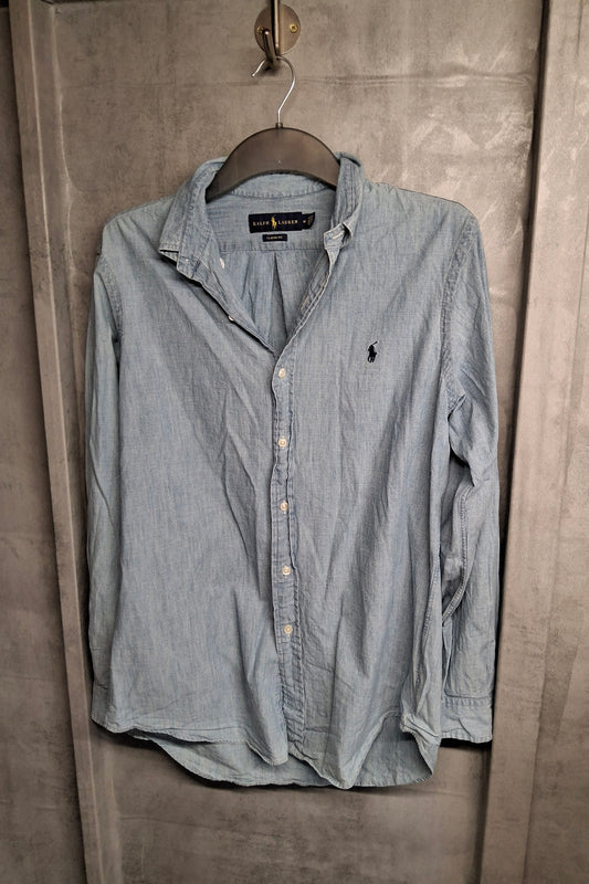 Ralph Lauren Men’s Denim Blue Shirt – Long Sleeve – Classic Fit – 100% Cotton – Size M