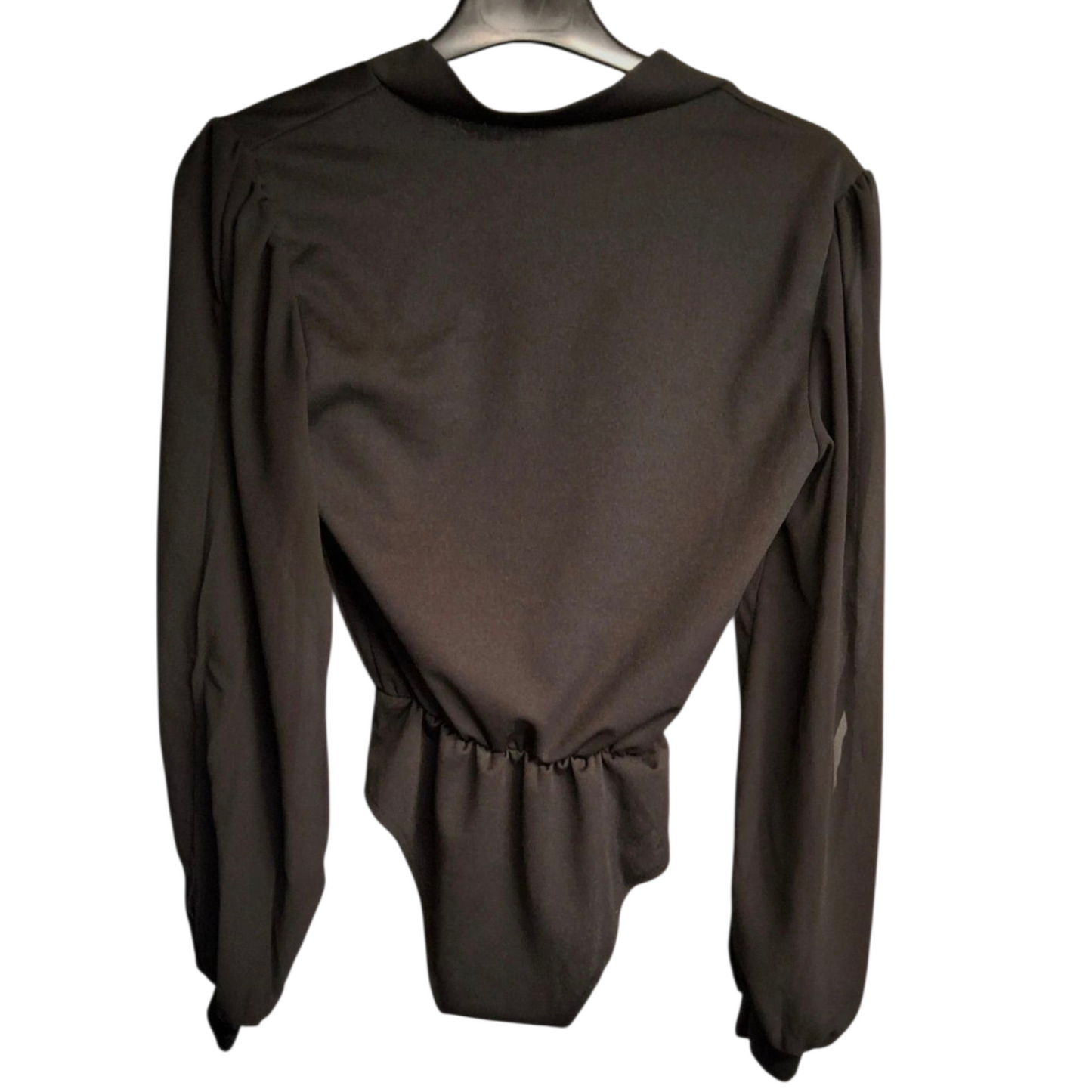 Boohoo Black Bodysuit with Sheer Sleeve Detail – Size 8 – NWT