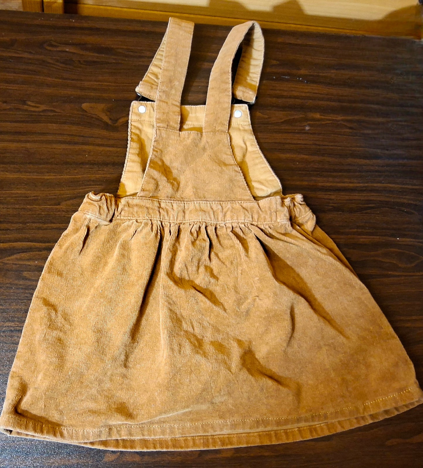 H&M Brown Corduroy Pinafore Dress – Girls 2–4 Years – 100% Cotton