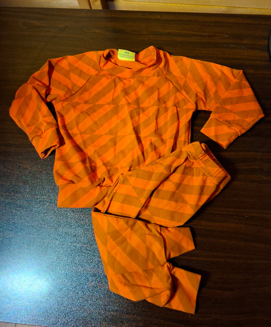 Pickle Boys Orange Pyjama Set – 6–12 Months – 100% Cotton
